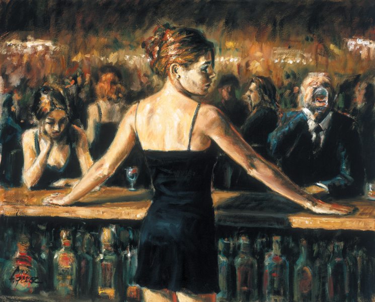 THE BARTENDER painting - Fabian Perez THE BARTENDER art painting